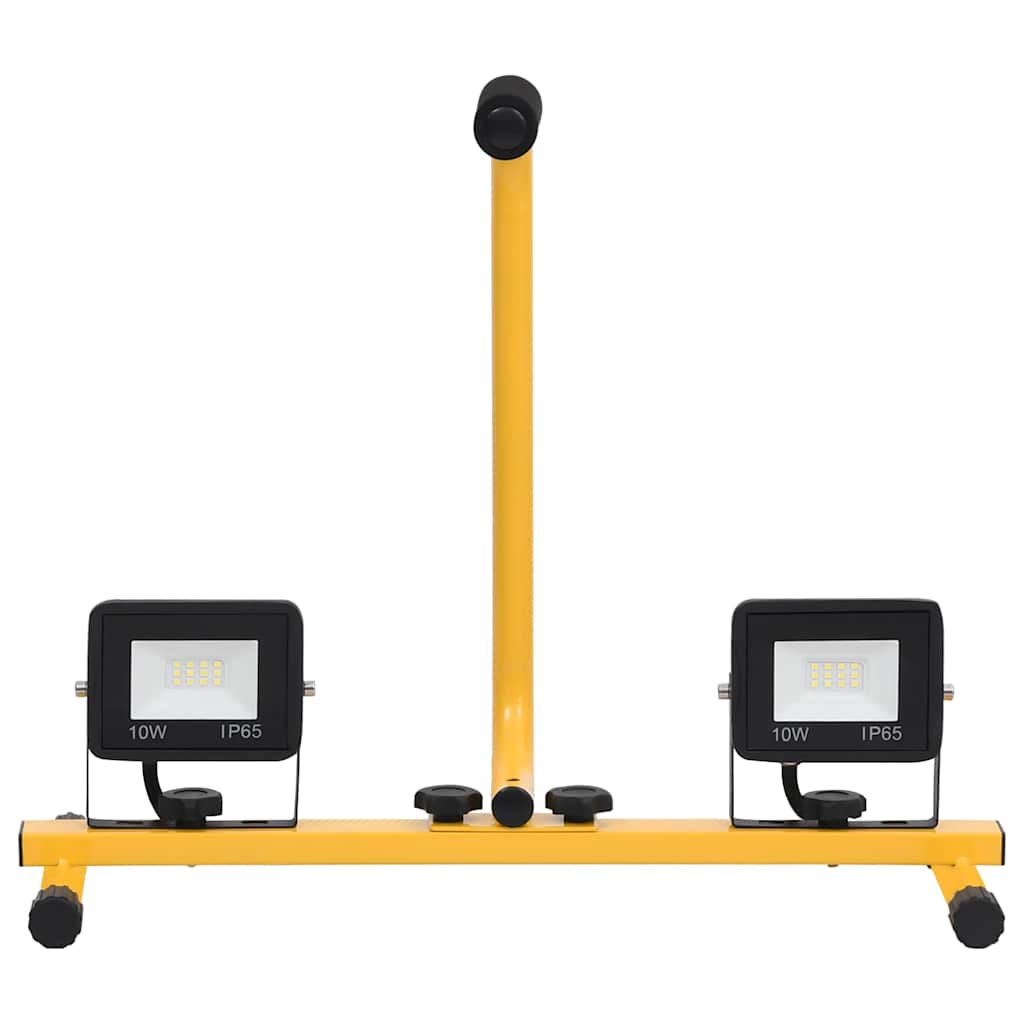 vidaXL LED-Fluter mit Handgriff 2x10 W Warmweiß - Image 5