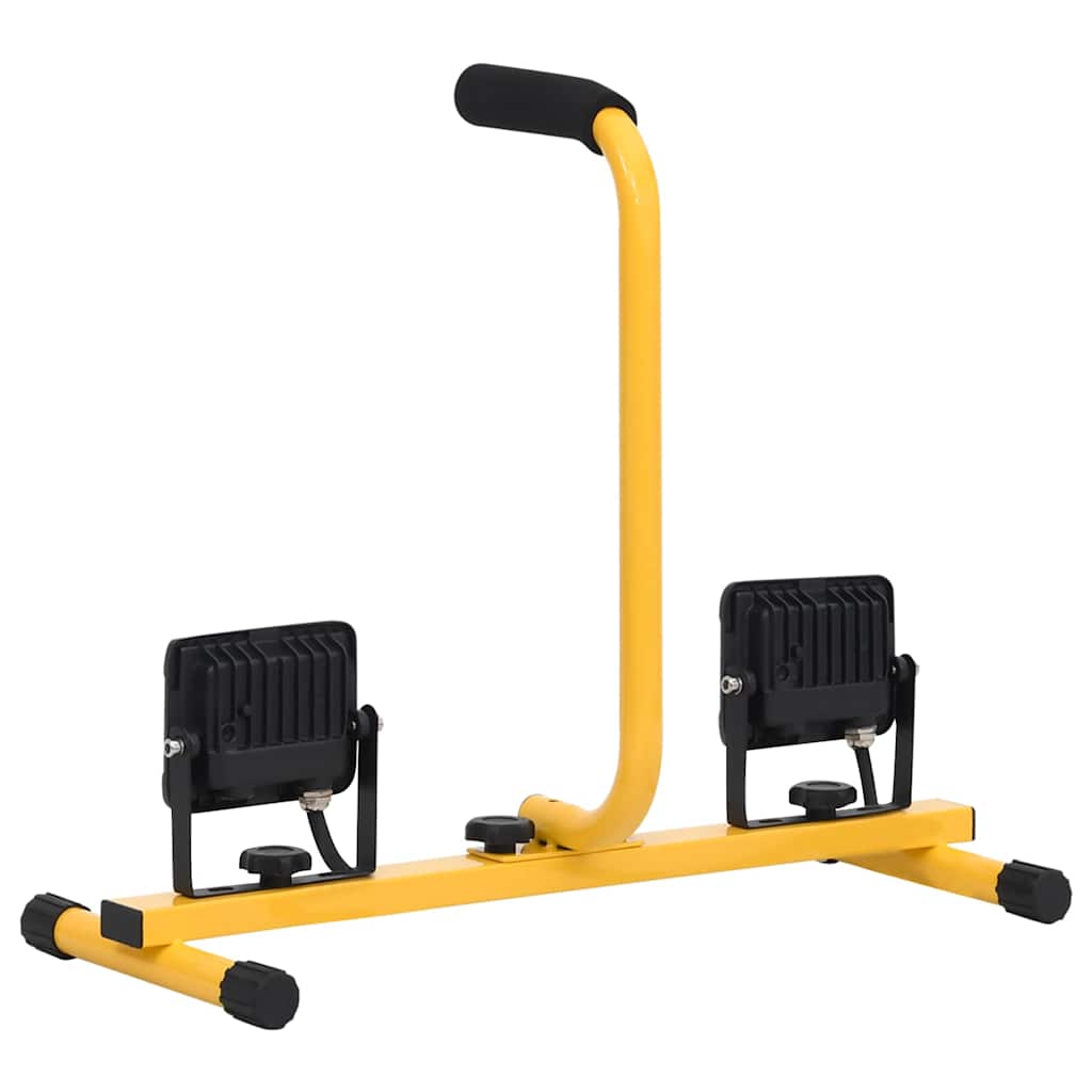 vidaXL LED-Fluter mit Handgriff 2x10 W Warmweiß - Image 6