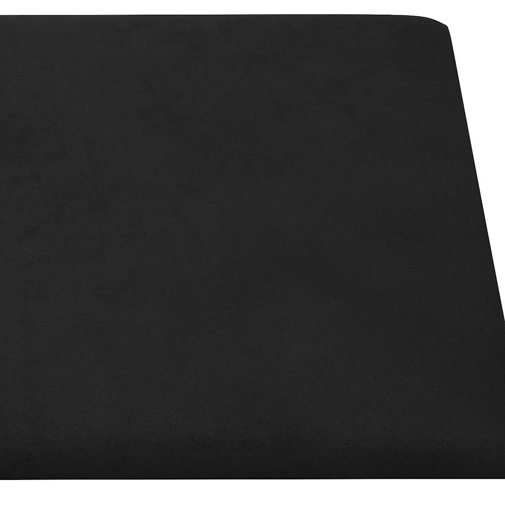 vidaXL Wandpaneele 12 Stk. Schwarz 30x15 cm Samt 0,54 m² - Image 5