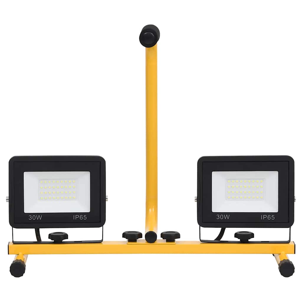 vidaXL LED-Fluter mit Handgriff 2x30 W Warmweiß - Image 5