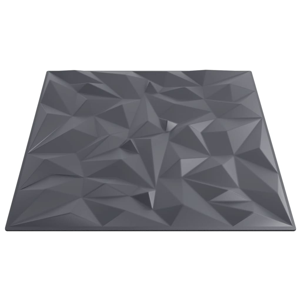 vidaXL Wandpaneele 48 Stk. Grau 50x50 cm XPS 12 m² Amethyst - Image 6