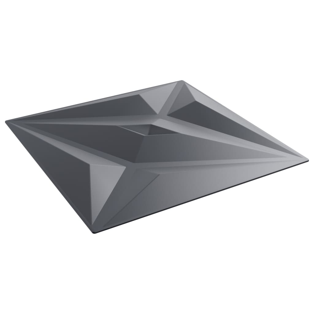 vidaXL Wandpaneele 24 Stk. Grau 50x50 cm XPS 6 m² Stern - Image 5