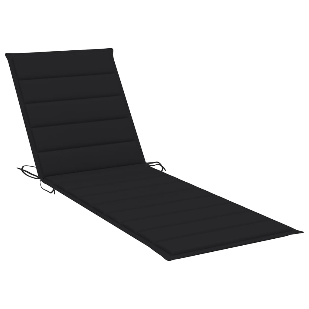 vidaXL Sonnenliege mit Schwarzer Auflage Imprägniertes Kiefernholz - Image 4