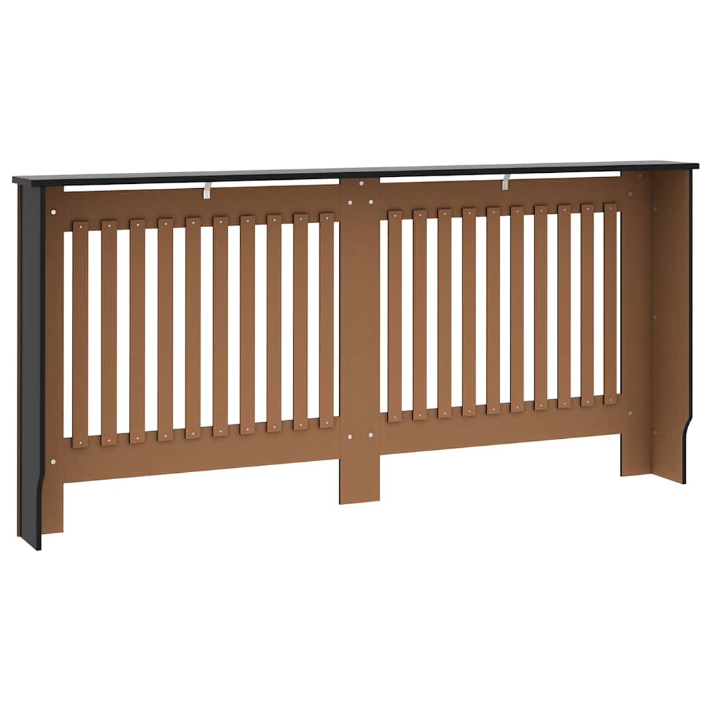 vidaXL Heizkörperverkleidung Schwarz 172x19x81,5 cm MDF - Image 6