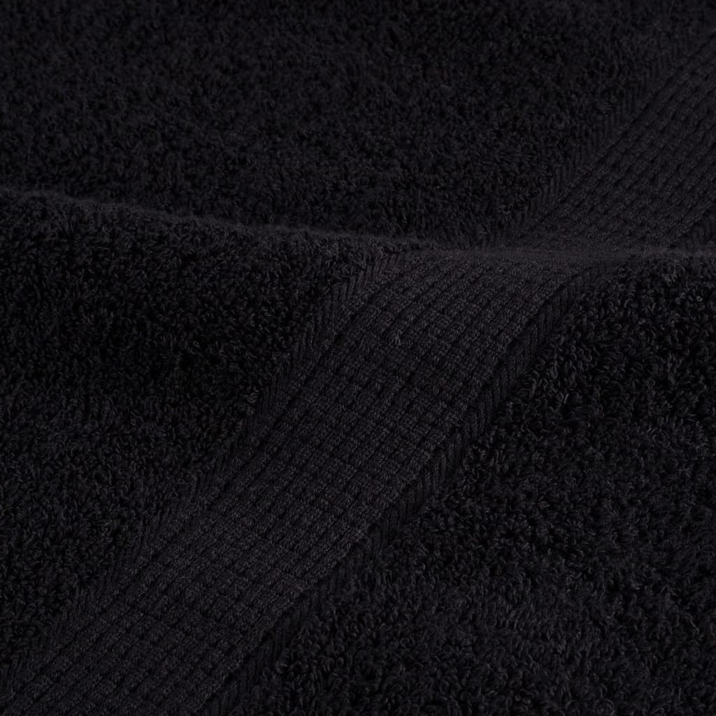 vidaXL 8 tlg. Premium-Handtuch-Set SOLUND Schwarz 600 g/m² - Image 6