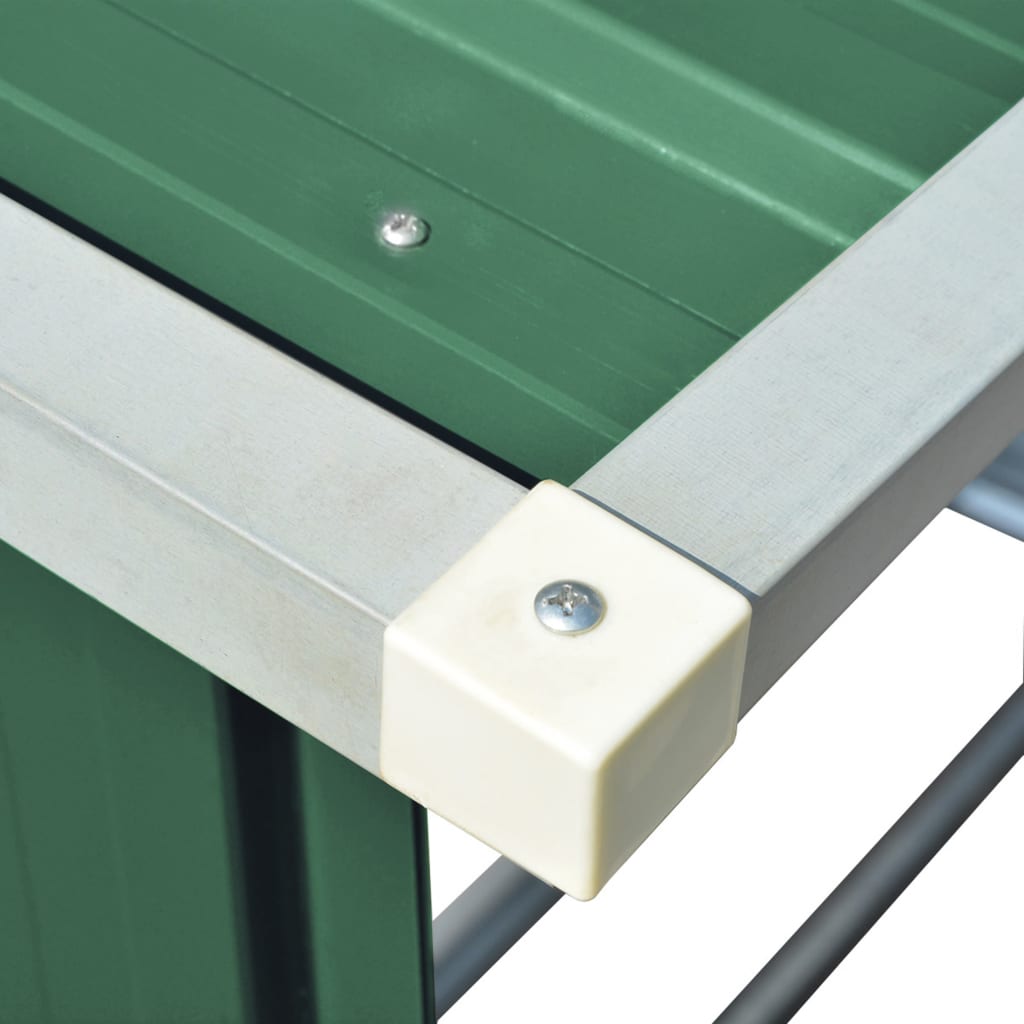 vidaXL Brennholzlager Verzinkter Stahl 163 x 83 x 154 cm Grün - Image 6