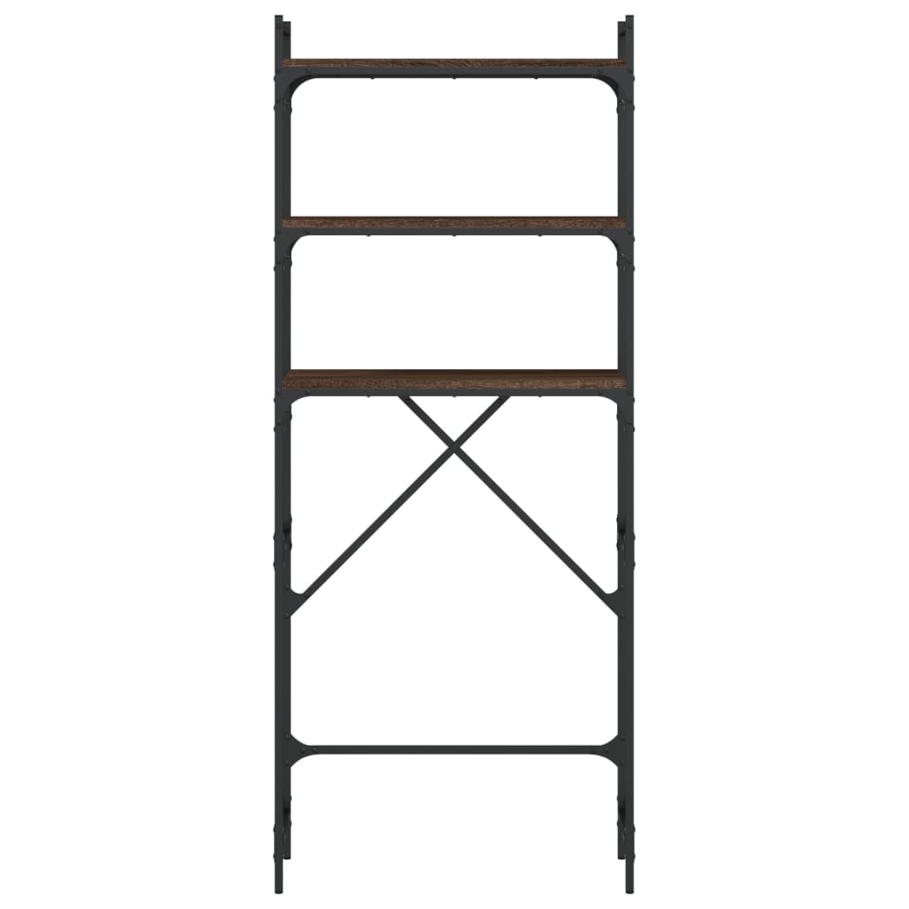 vidaXL Waschmaschinenregal Braun Eichen-Optik 67x25x163 cm - Image 6