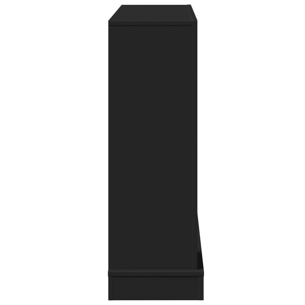 vidaXL Kaminumrandung Schwarz 100x30x87,5 cm Holzwerkstoff - Image 5
