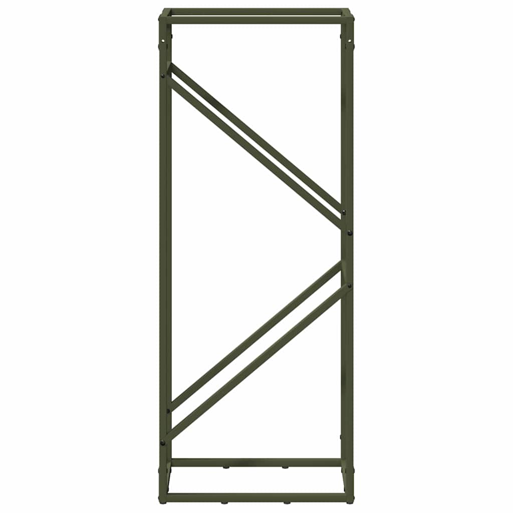 vidaXL Brennholzregal Olivgrün 40x25x100 cm Kaltgewalzter Stahl - Image 5