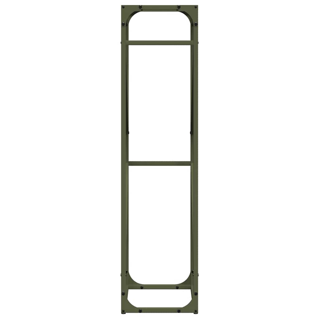vidaXL Brennholzregal Olivgrün 40x25x100 cm Kaltgewalzter Stahl - Image 6
