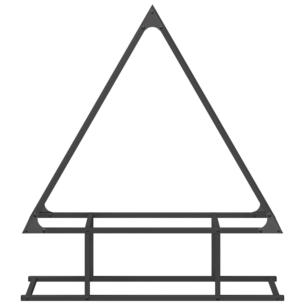 vidaXL Brennholzregal Schwarz 80x25x90 cm Kaltgewalzter Stahl - Image 5