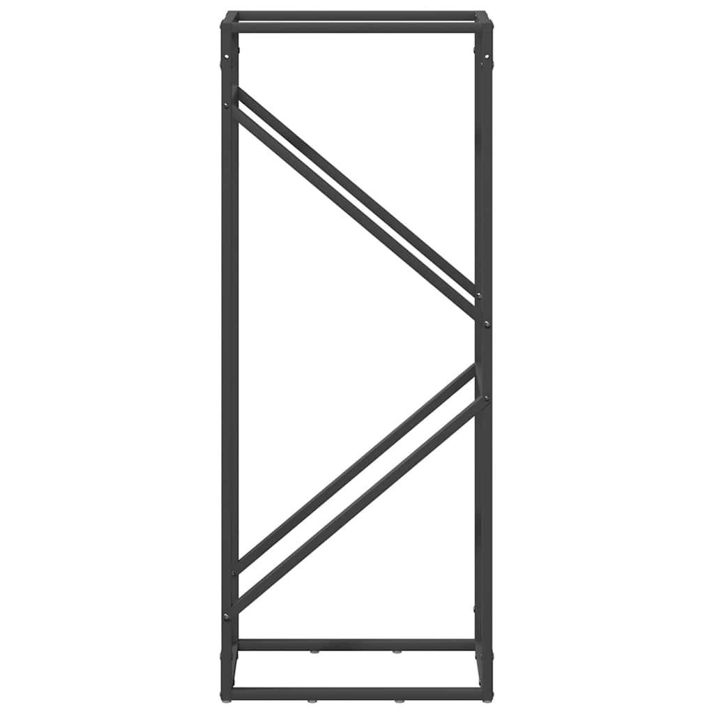 vidaXL Brennholzregal Schwarz 40x25x100 cm Kaltgewalzter Stahl - Image 5