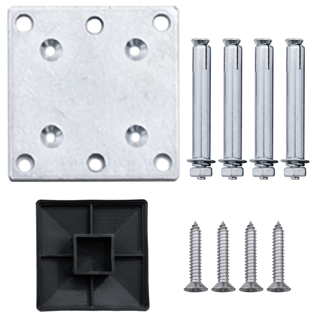 vidaXL Zaunelement WPC 95x(105-180) cm Grau - Image 6