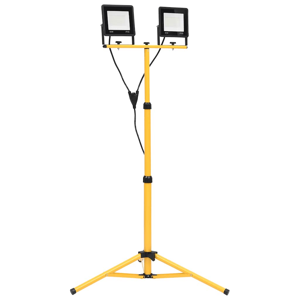 vidaXL LED-Fluter mit Stativ 2x50 W Kaltweiß