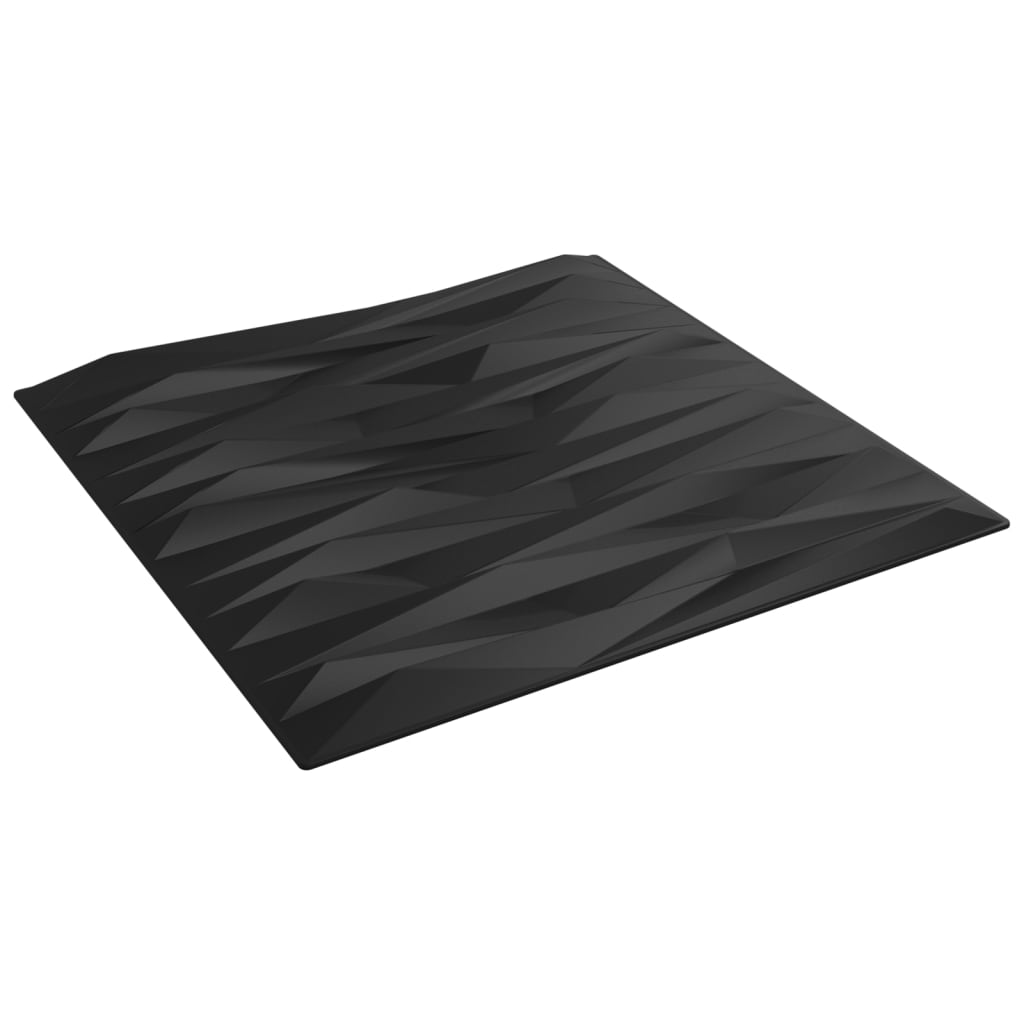 vidaXL Wandpaneele 12 Stk. Schwarz 50x50 cm XPS 3 m² Stein - Image 5