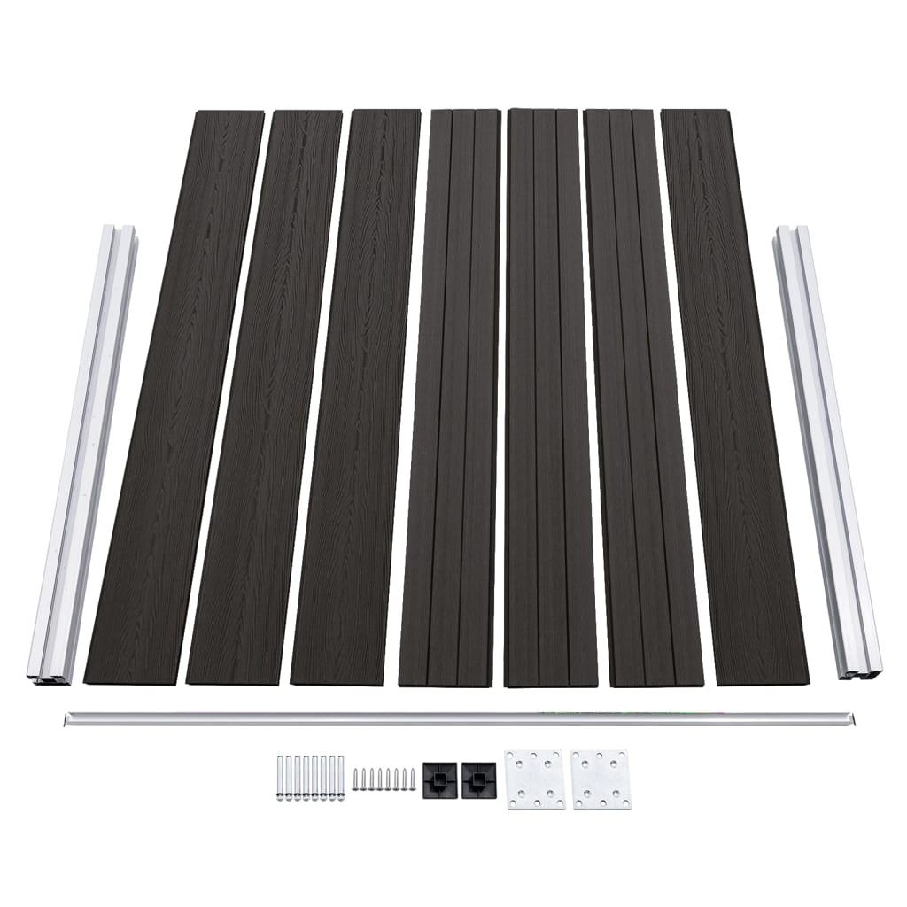 vidaXL Zaunelement WPC 180x146 cm Grau - Image 4