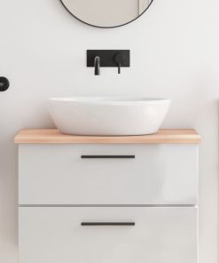 vidaXL Waschtischplatte 80x60x2 cm Massivholz Unbehandelt