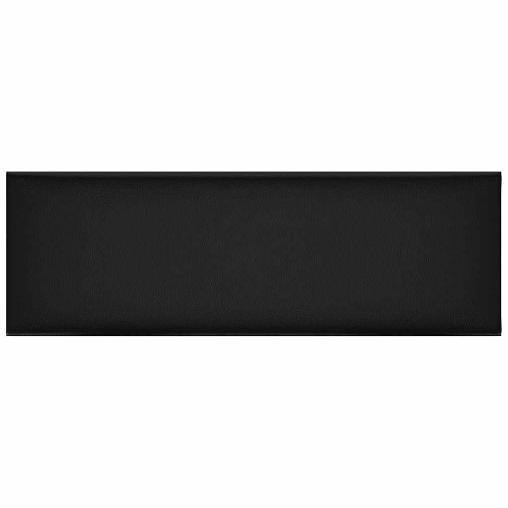 vidaXL Wandpaneele 12 Stk. Schwarz 90x30 cm Kunstleder 3,24 m² - Image 3