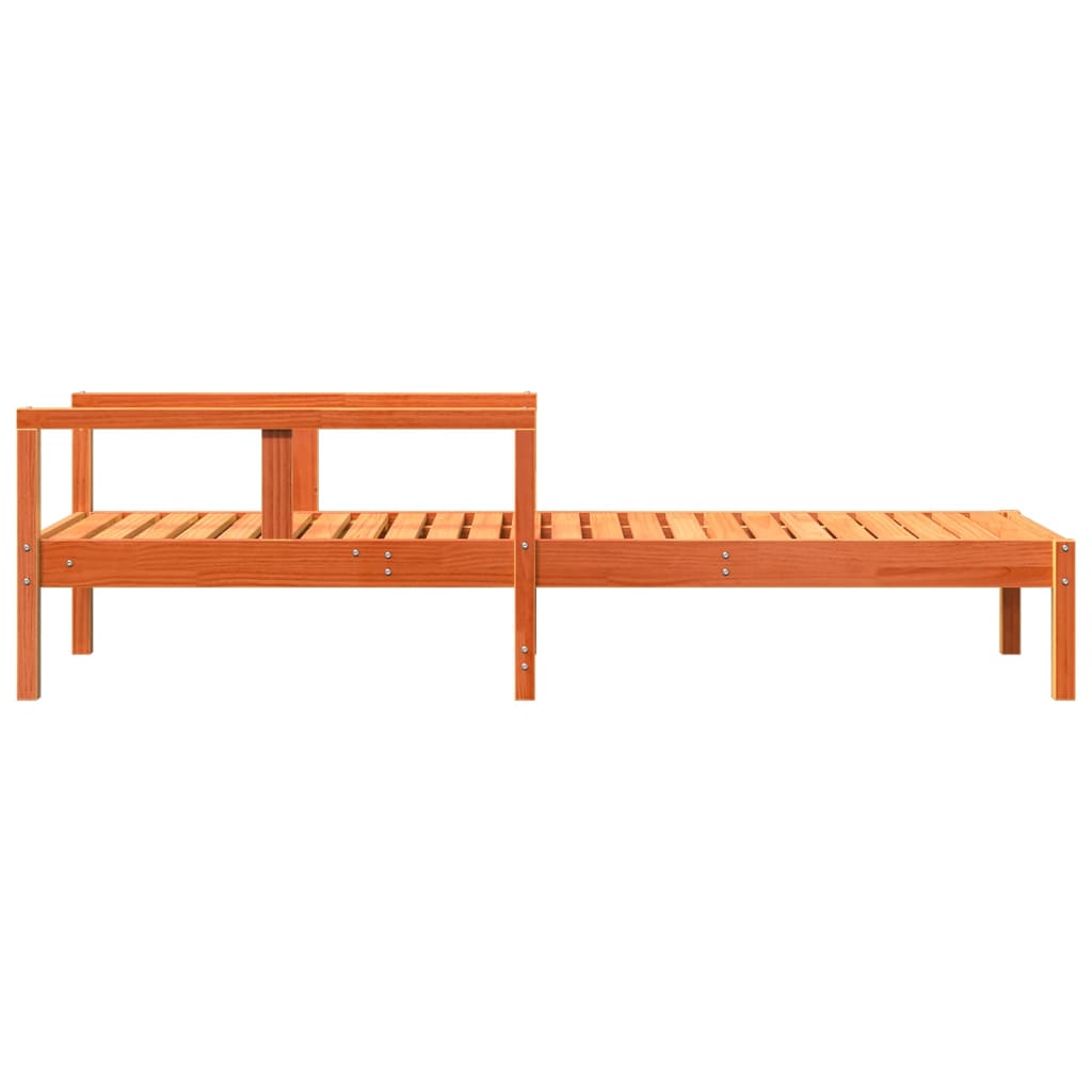 vidaXL Sonnenliege Wachsbraun 199,5x62x55 cm Massivholz Kiefer - Image 5