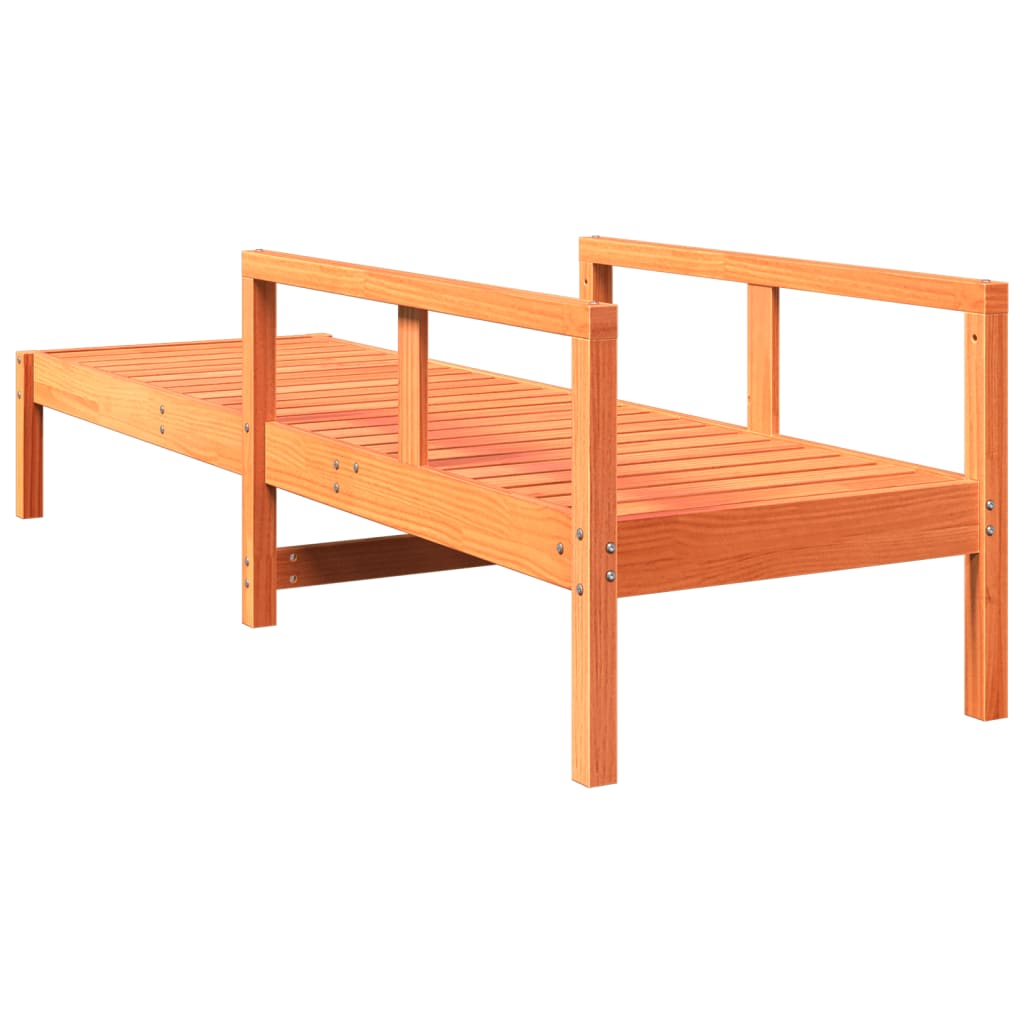 vidaXL Sonnenliege Wachsbraun 199,5x62x55 cm Massivholz Kiefer - Image 6