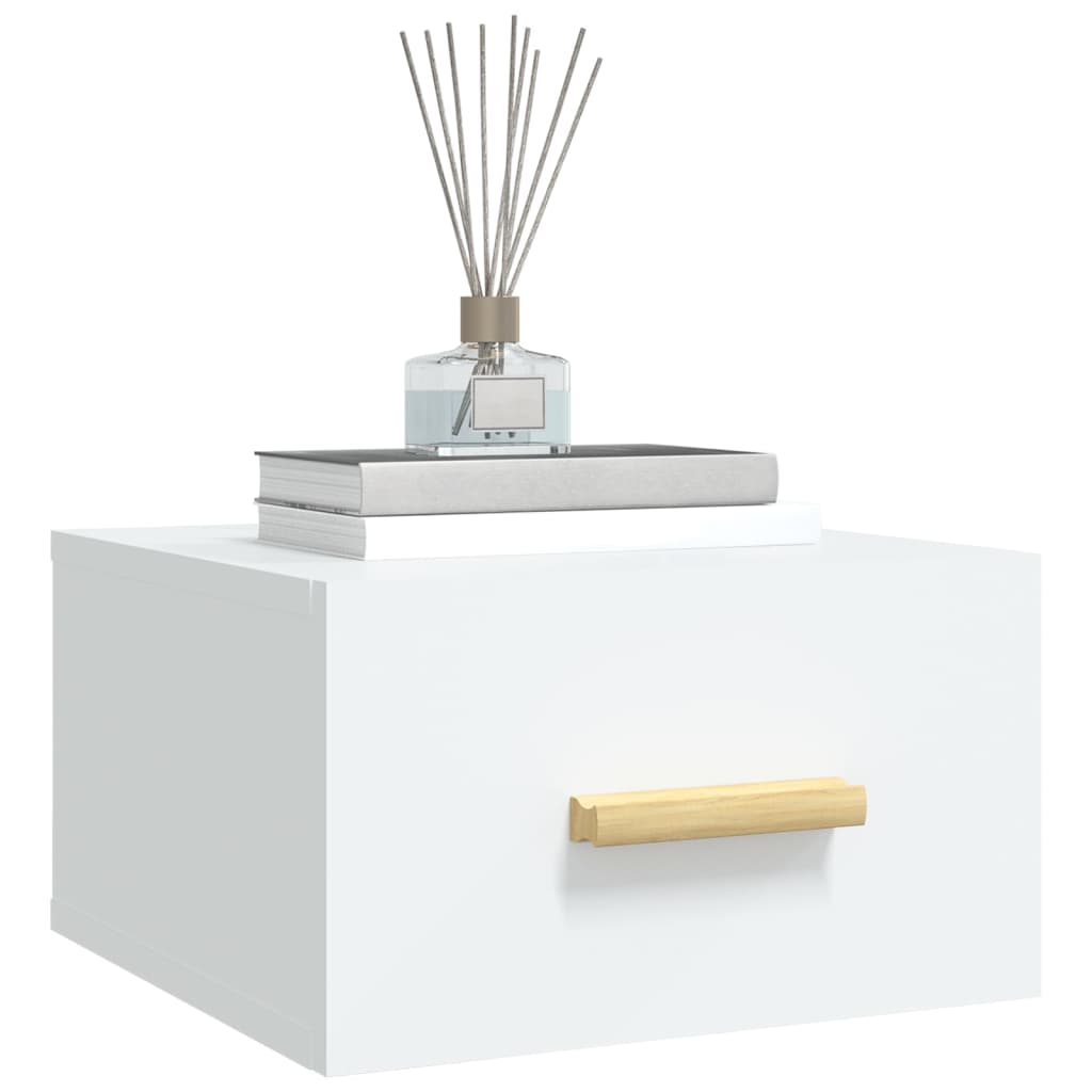 vidaXL Wand-Nachttische 2 Stk. Weiß 35x35x20 cm - Image 4