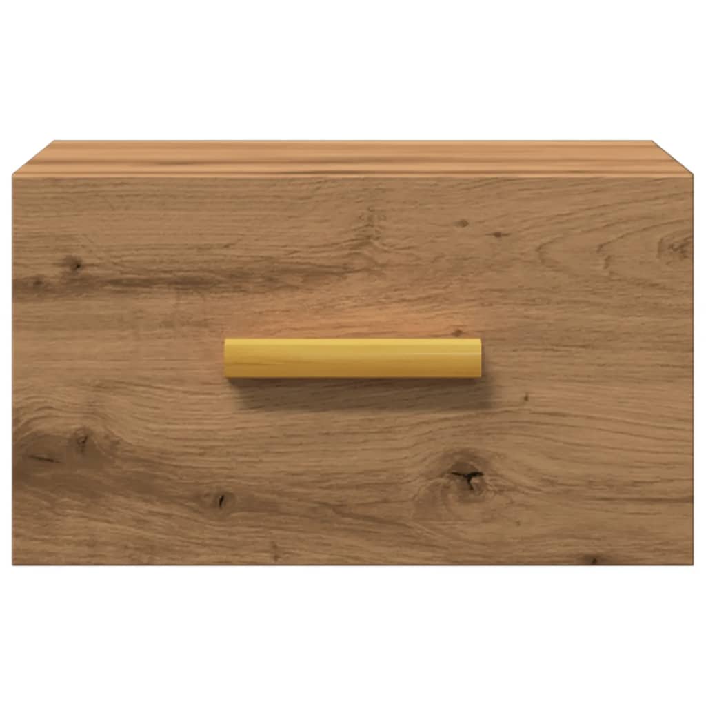 vidaXL Wand-Nachttische 2 Stk. Artisan-Eiche 35x35x20 cm - Image 4
