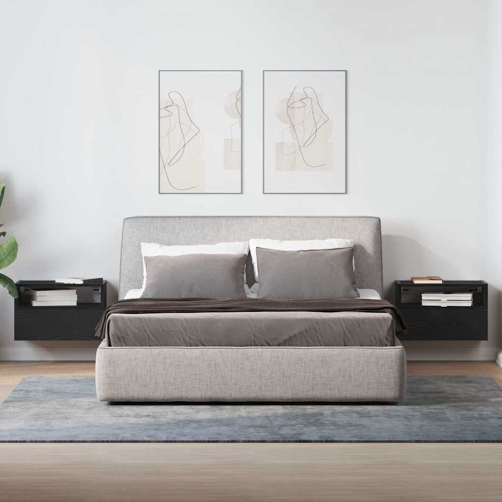 vidaXL Wand-Nachttische 2 Stk. Schwarz 45x26x28,5 cm - Image 3