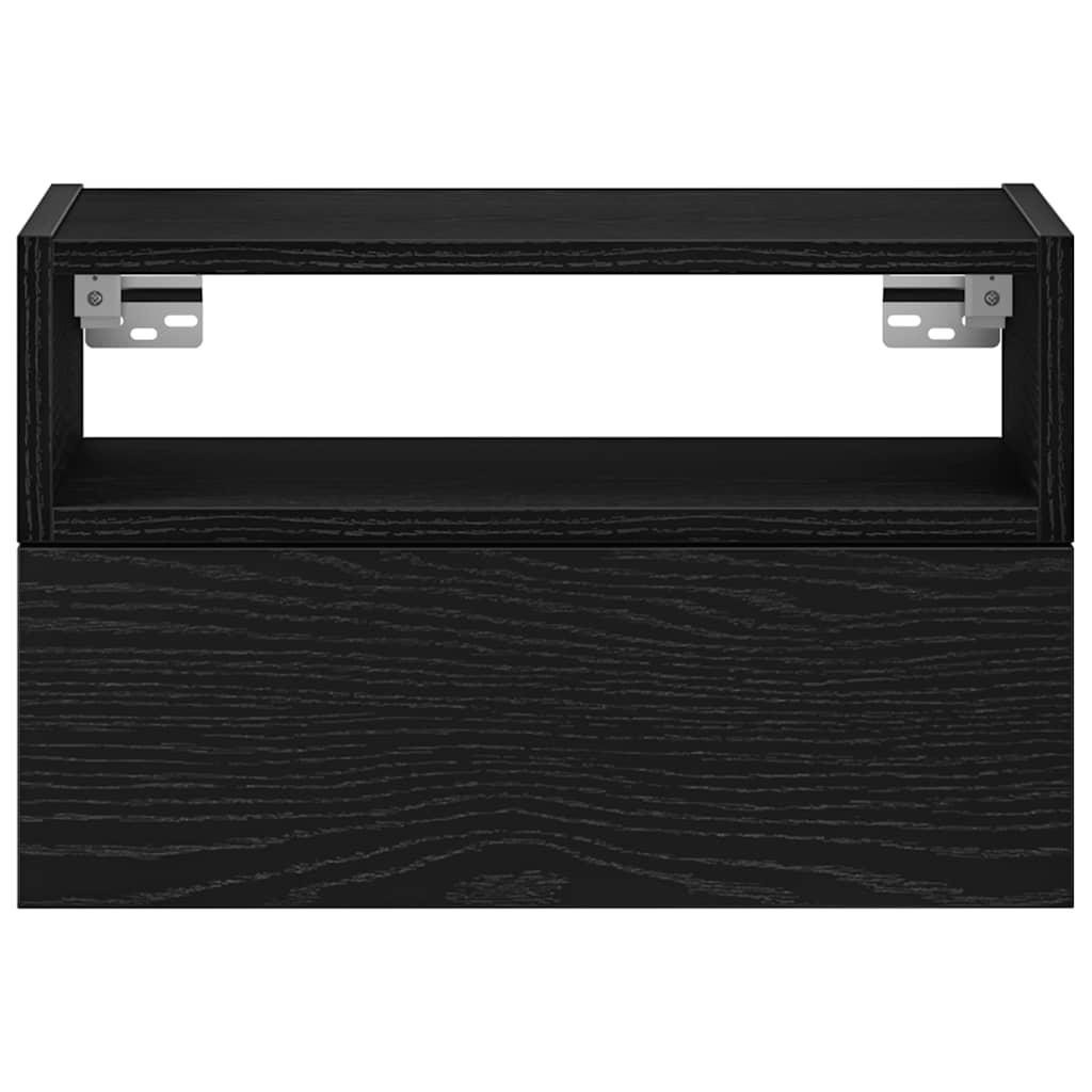 vidaXL Wand-Nachttische 2 Stk. Schwarz 45x26x28,5 cm - Image 4