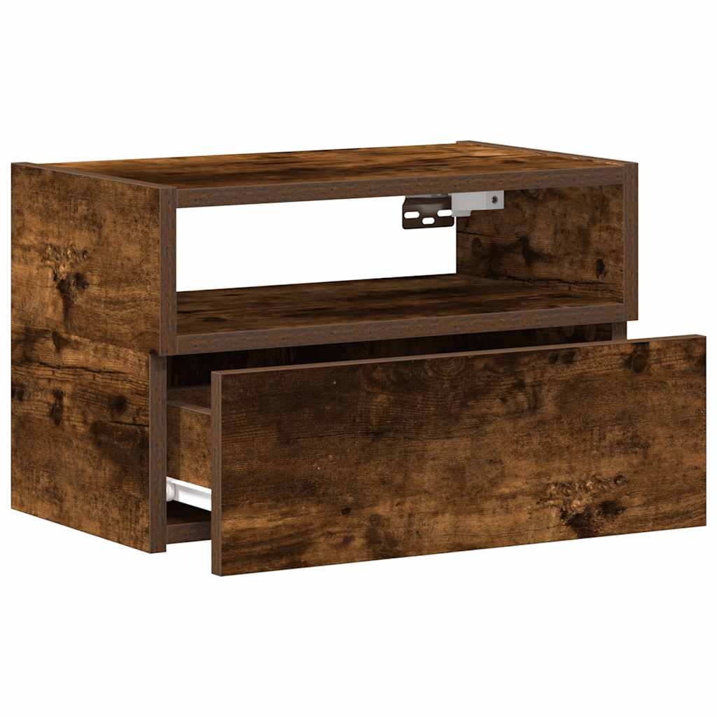 vidaXL Wand-Nachttische 2 Stk. Räuchereiche 45x26x28,5 cm - Image 5