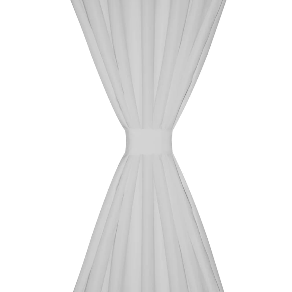 Vorhänge Gardinen aus Satin 2-teilig 140 x 175 cm Weiß - Image 3