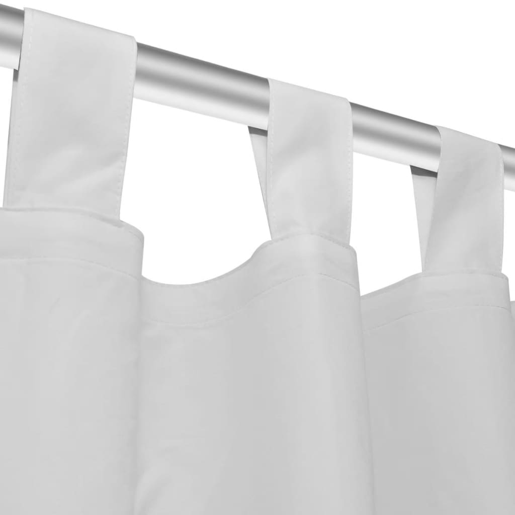 Vorhänge Gardinen aus Satin 2-teilig 140 x 175 cm Weiß - Image 4
