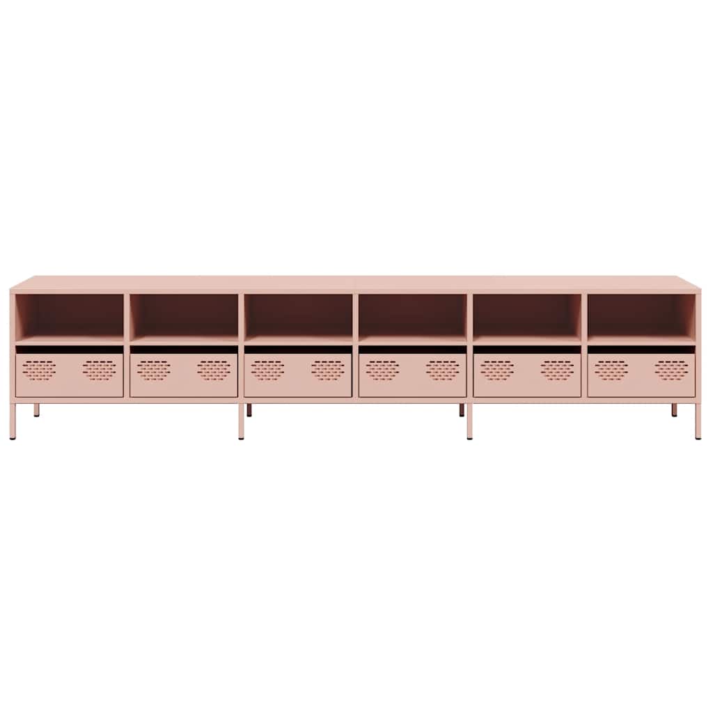 vidaXL TV-Schrank Rosa 202x39x43,5 cm Kaltgewalzter Stahl - Image 5