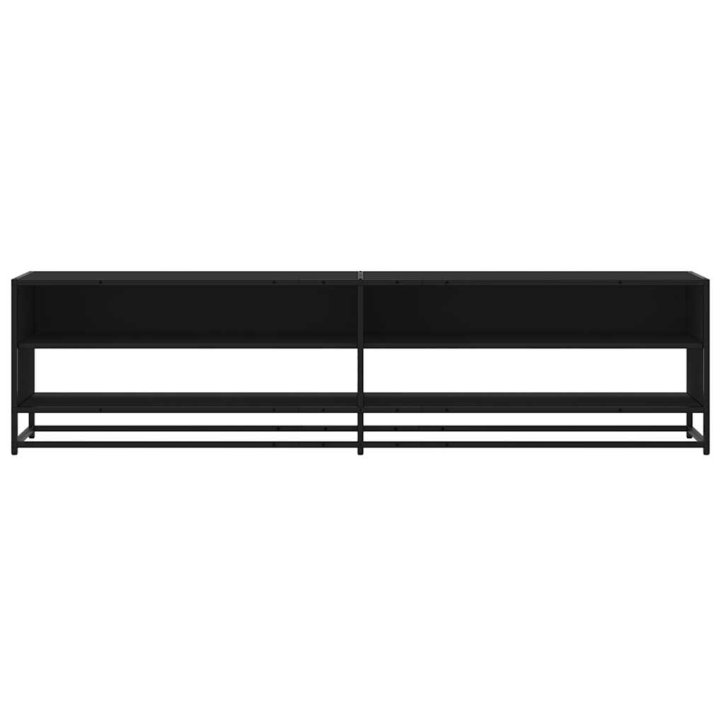 vidaXL TV-Schrank Schwarz 180,5x40x46 cm Holzwerkstoff - Image 4