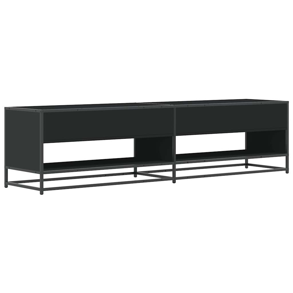 vidaXL TV-Schrank Schwarz 180,5x40x46 cm Holzwerkstoff - Image 6