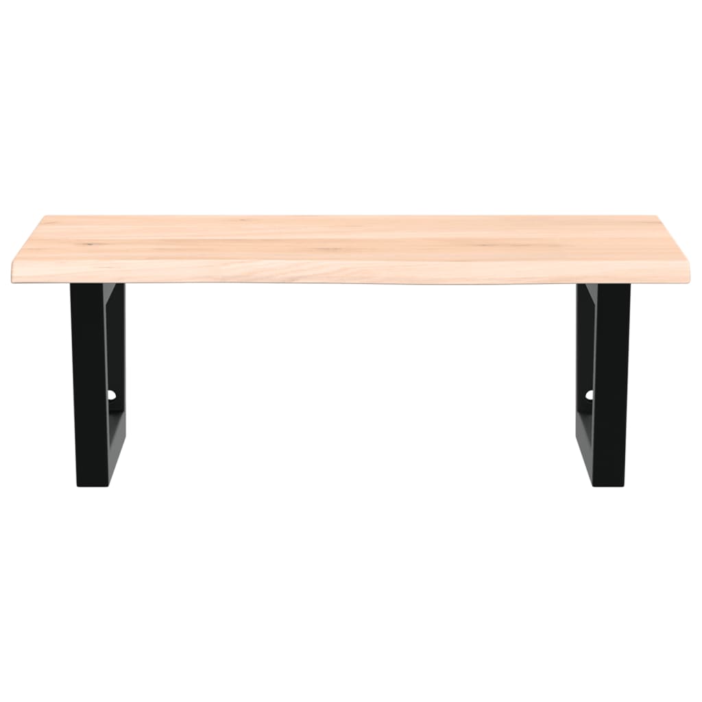 vidaXL Waschtischplatte mit Halterung Stahl und Massivholz Eiche - Image 4