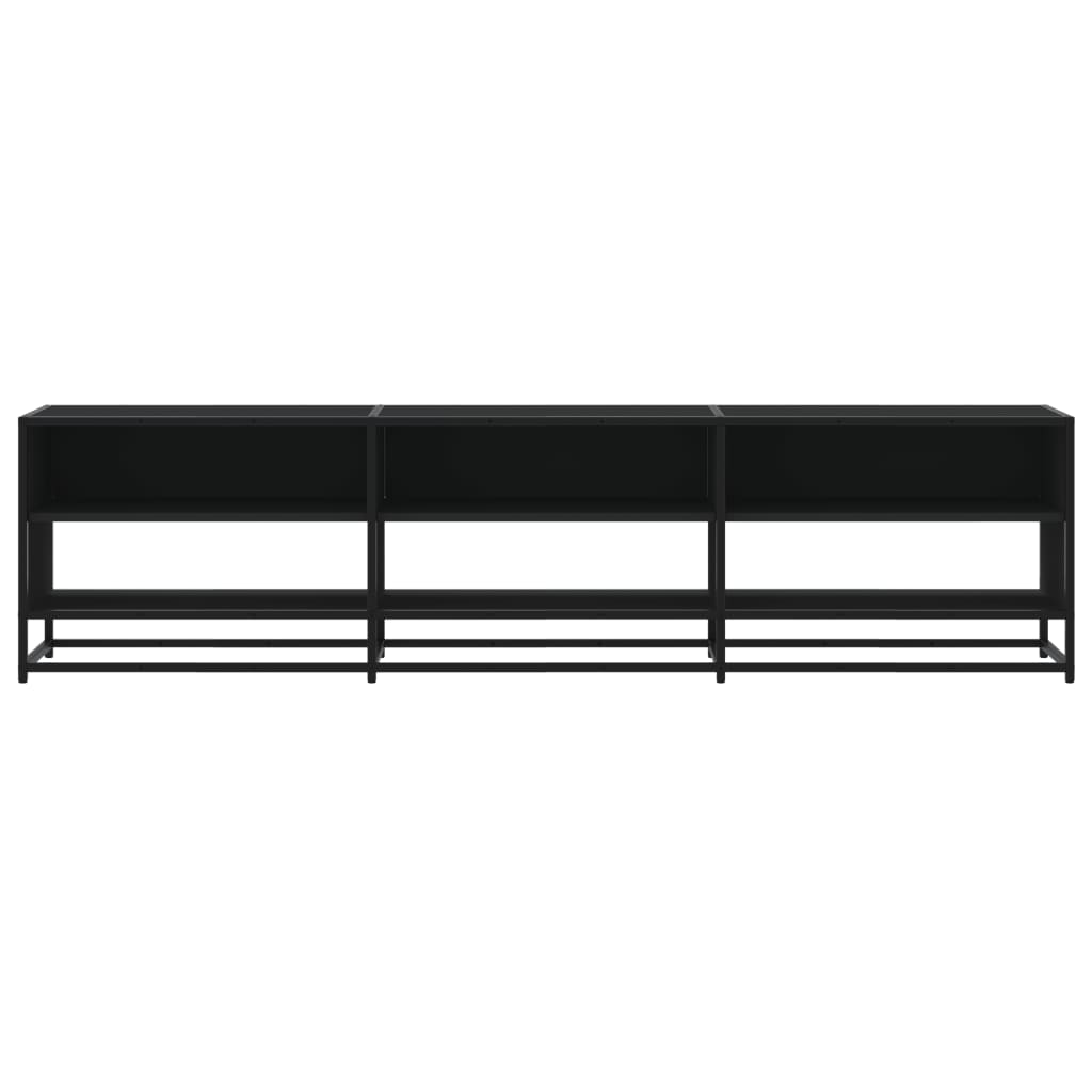 vidaXL TV-Schrank Schwarz 180x40x46 cm Holzwerkstoff - Image 4