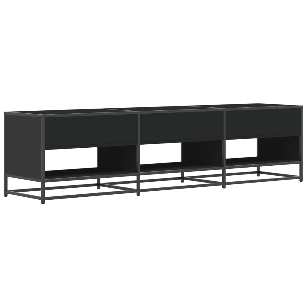 vidaXL TV-Schrank Schwarz 180x40x46 cm Holzwerkstoff - Image 6