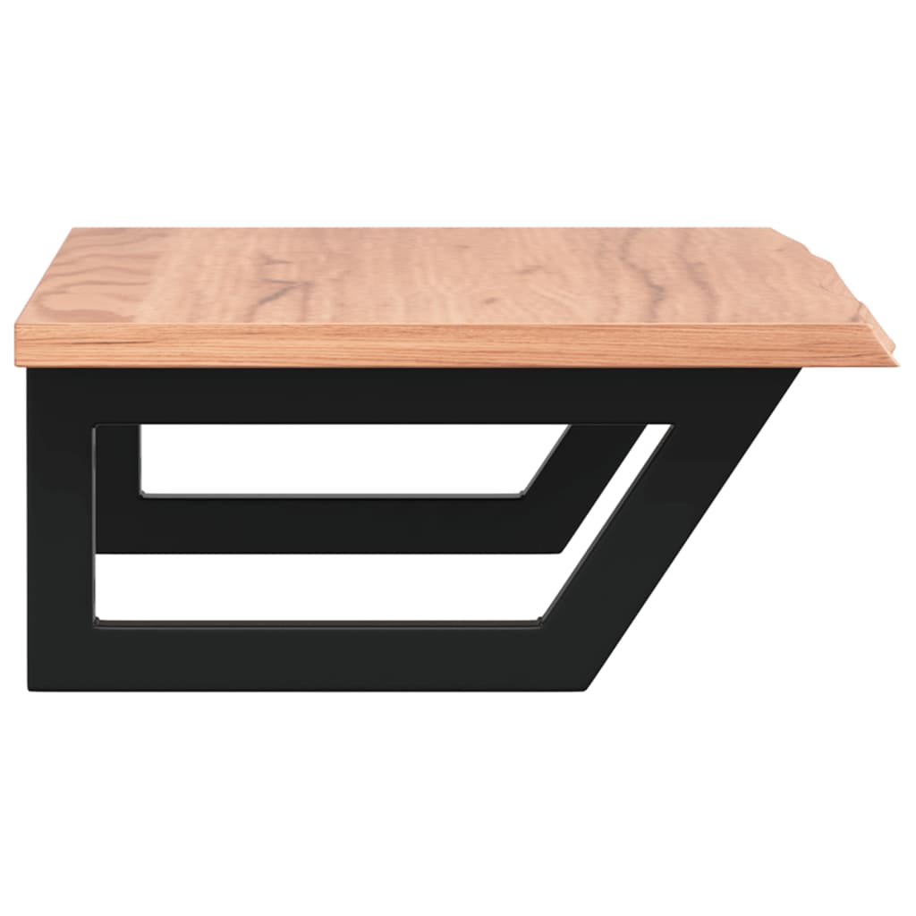 vidaXL Waschtischplatte mit Halterung Stahl und Massivholz Eiche - Image 5