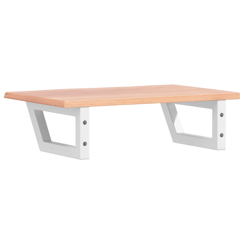 vidaXL Waschtischplatte mit Halterung Stahl und Massivholz Eiche - Image 6