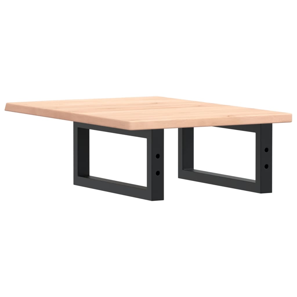 vidaXL Waschtischplatte mit Halterung Stahl und Massivholz Eiche - Image 6