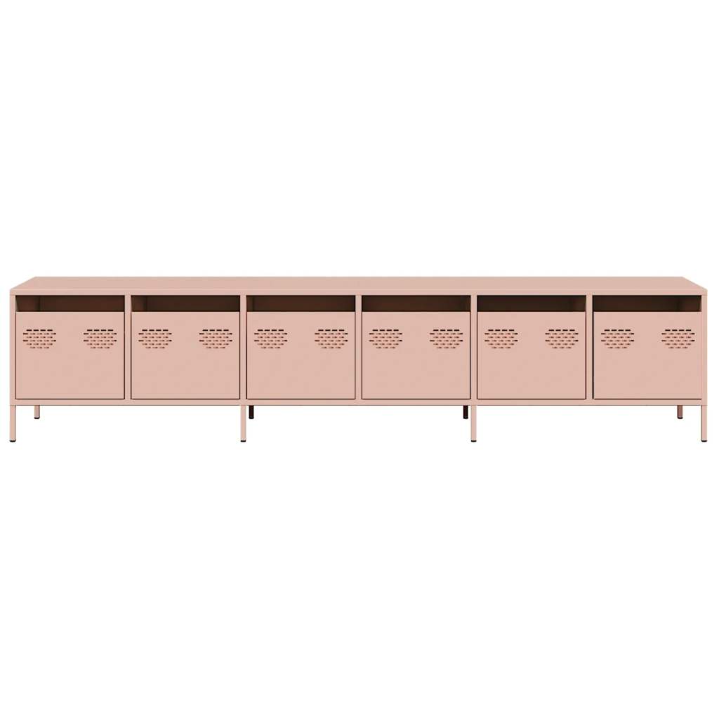 vidaXL TV-Schrank Rosa 202x39x43,5 cm Kaltgewalzter Stahl - Image 5