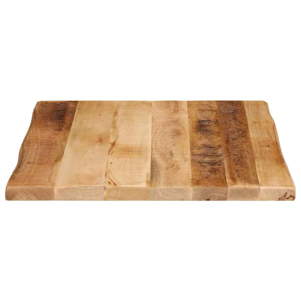 vidaXL Tablero de mesa borde natural madera maciza mango 40x40x3,8 cm - Image 4