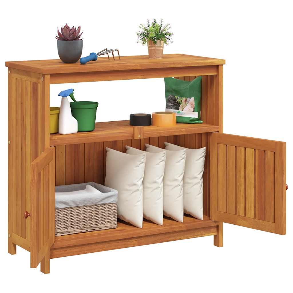 vidaXL Table console de jardin 80x35x75 cm bois massif d'acacia - Image 4