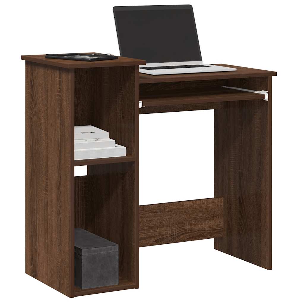 vidaXL Bureau et étagères chêne marron 84x40x78 cm bois d'ingénierie