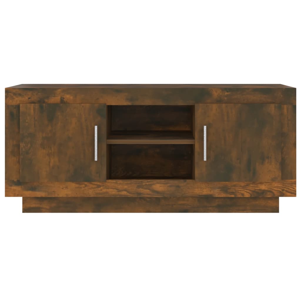 vidaXL Mueble para TV madera contrachapada roble ahumado 102x35x45 cm - Image 5