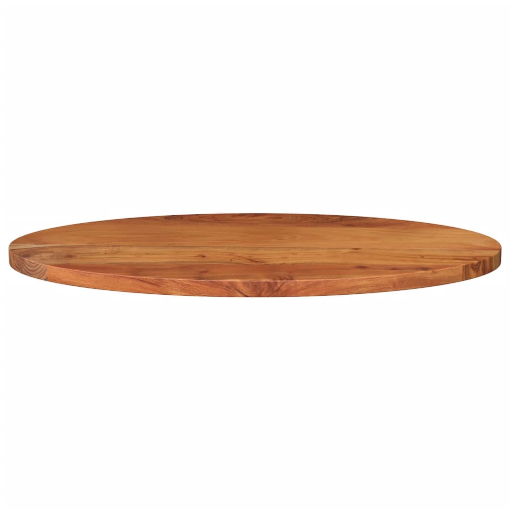 vidaXL Tablero de mesa ovalado madera maciza de acacia 80x40x3,8 cm - Image 3