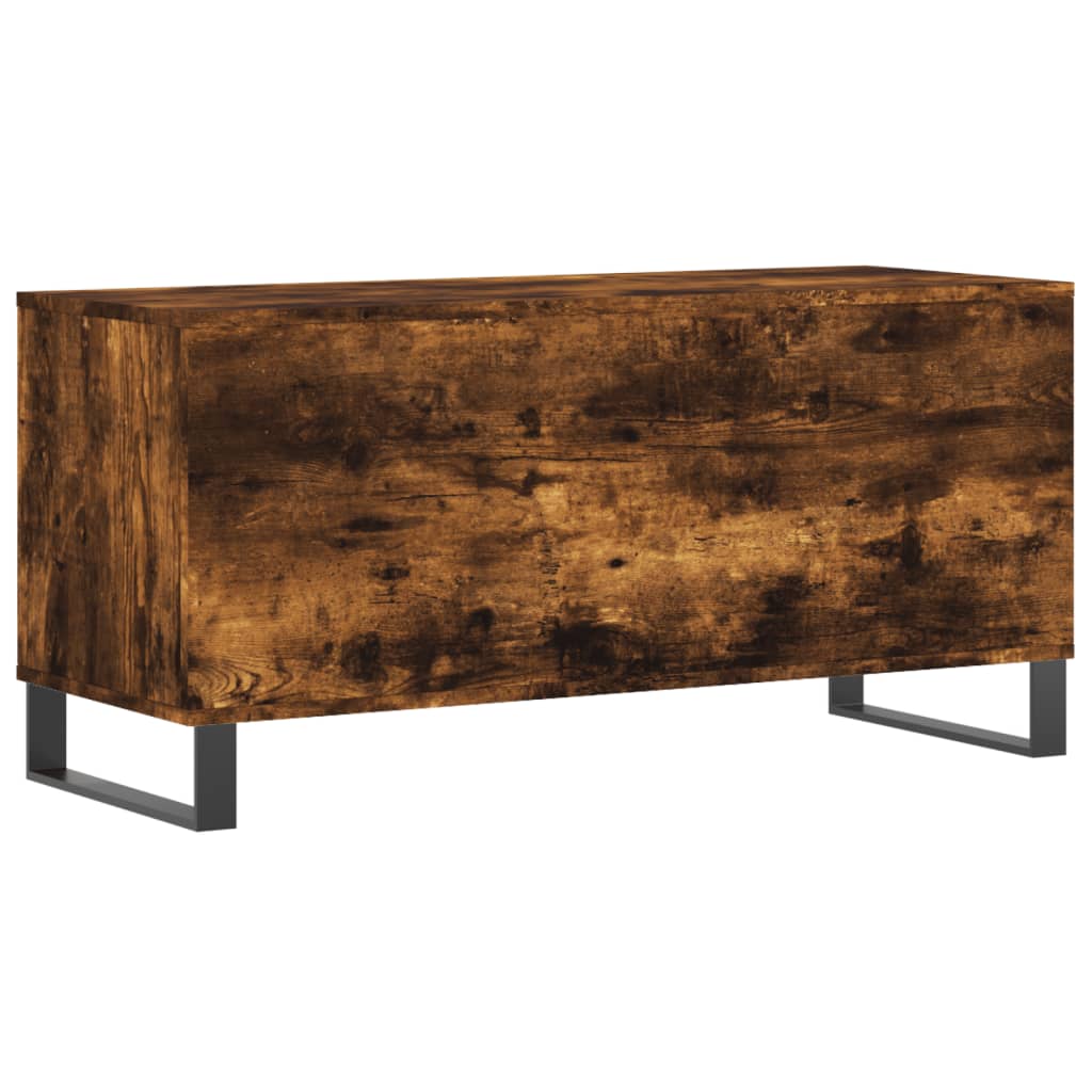 vidaXL Mueble discos madera contrachapada roble ahumado 100x38x48 cm - Image 6