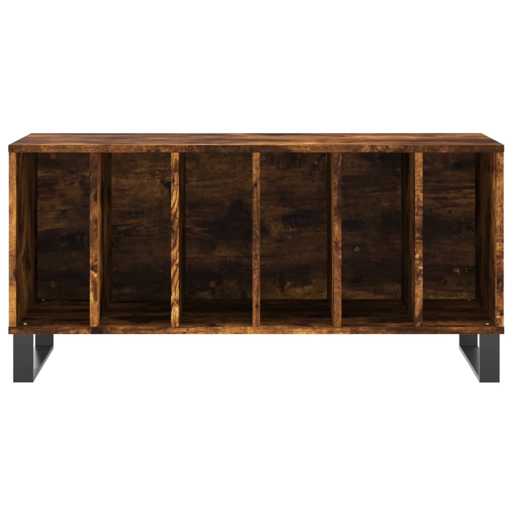 vidaXL Mueble discos madera contrachapada roble ahumado 100x38x48 cm - Image 4