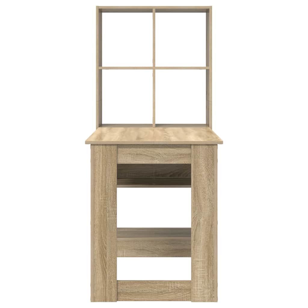 vidaXL Escritorio Roble Sonoma 122 x 67 x 145 cm Madera de ingeniería - Image 5