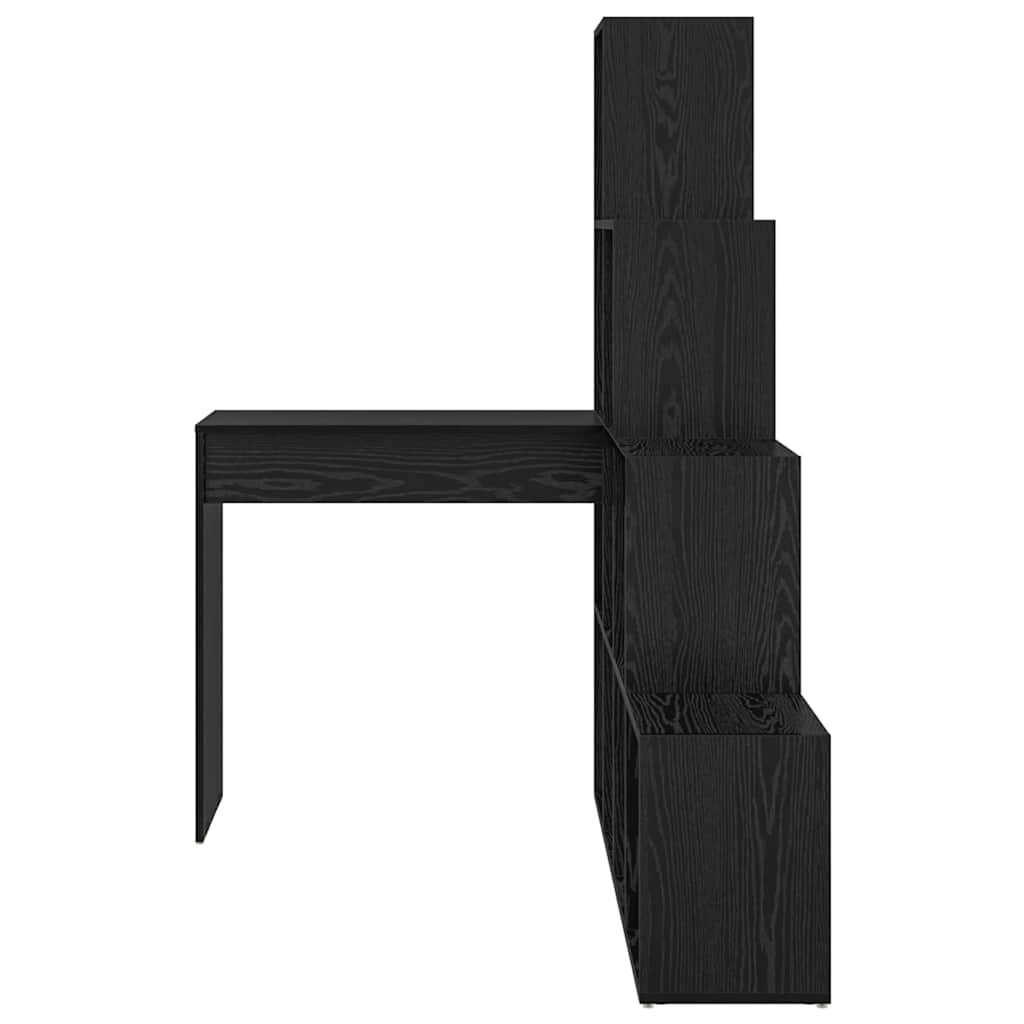 vidaXL Escritorio de Esquina Roble Negro 101,5 x 149,5 x 149,5 cm - Image 4
